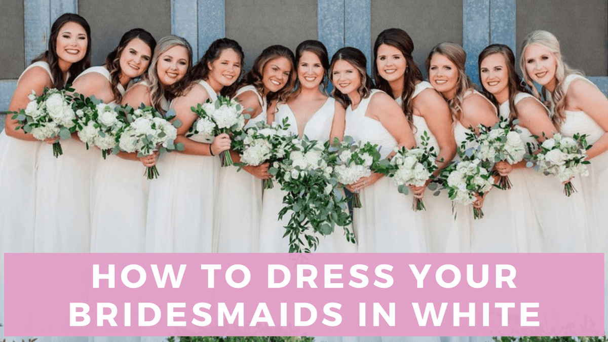 Bridesmaids wearing outlet white