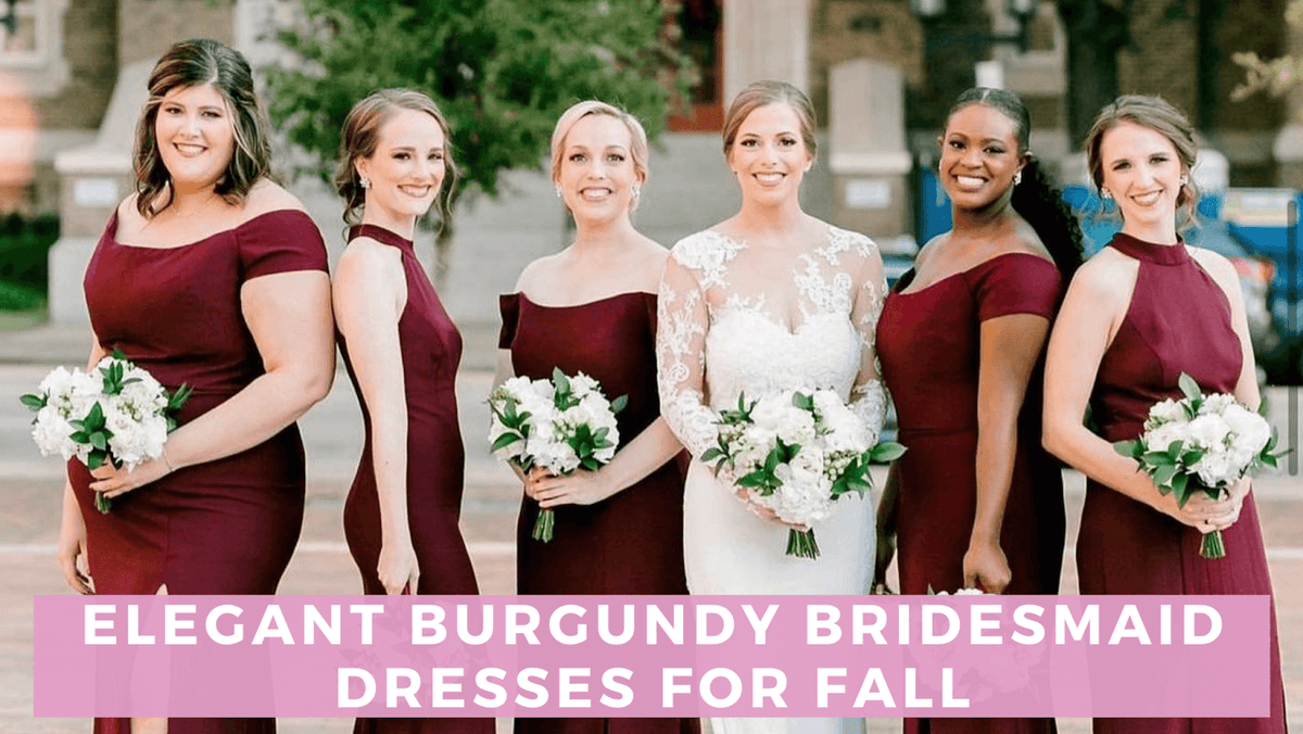 Marsala maroon top bridesmaid dresses