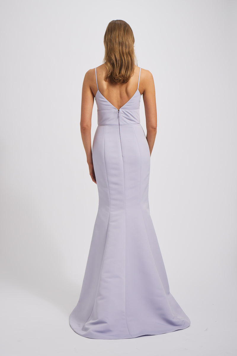 Amsale Bridesmaid Dress Isolde GB293A Platinum
