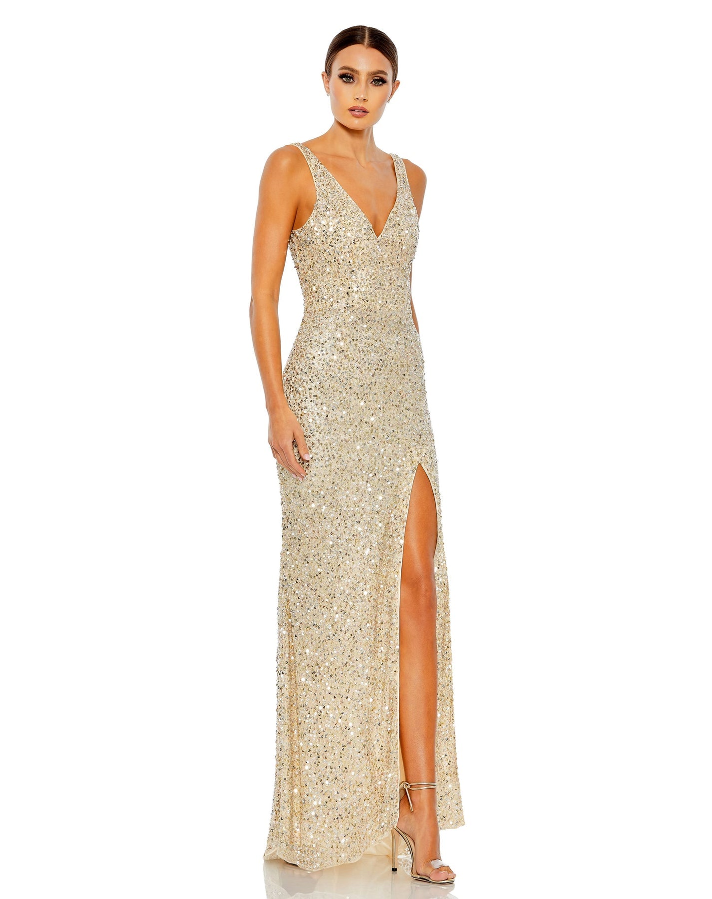 MAC DUGGAL ホルターネック シャルムーズ ドレス MAC DUGGAL ホルターネック シャルムーズ ドレス (Mac Duggal