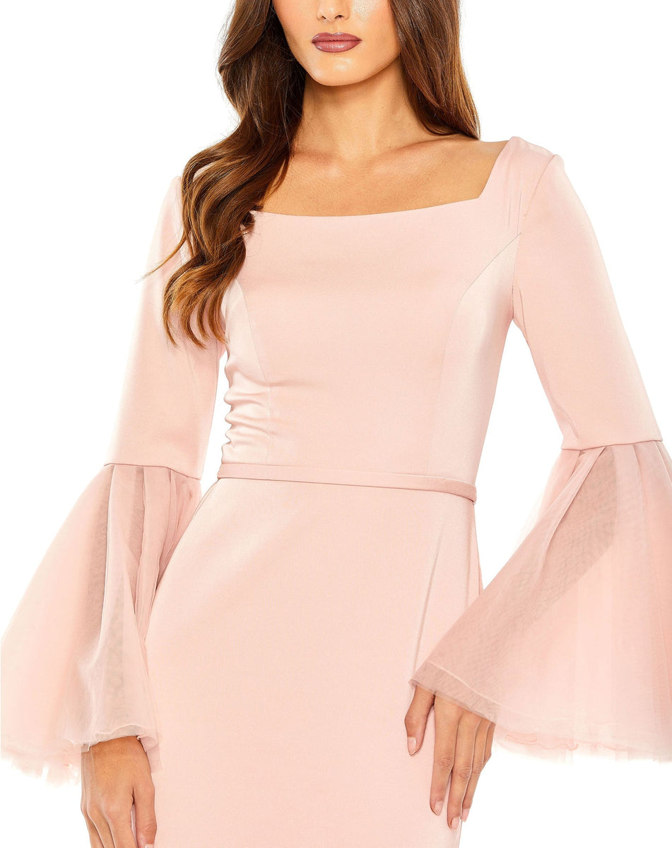 mac duggal flounce sleeve midi dress Mac Duggal Dress 11233