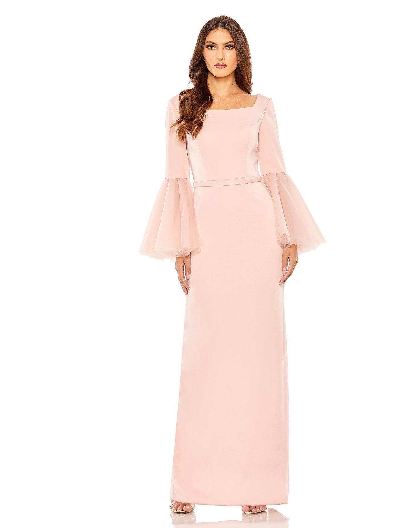 mac duggal flounce sleeve midi dress Mac Duggal Dress 11233