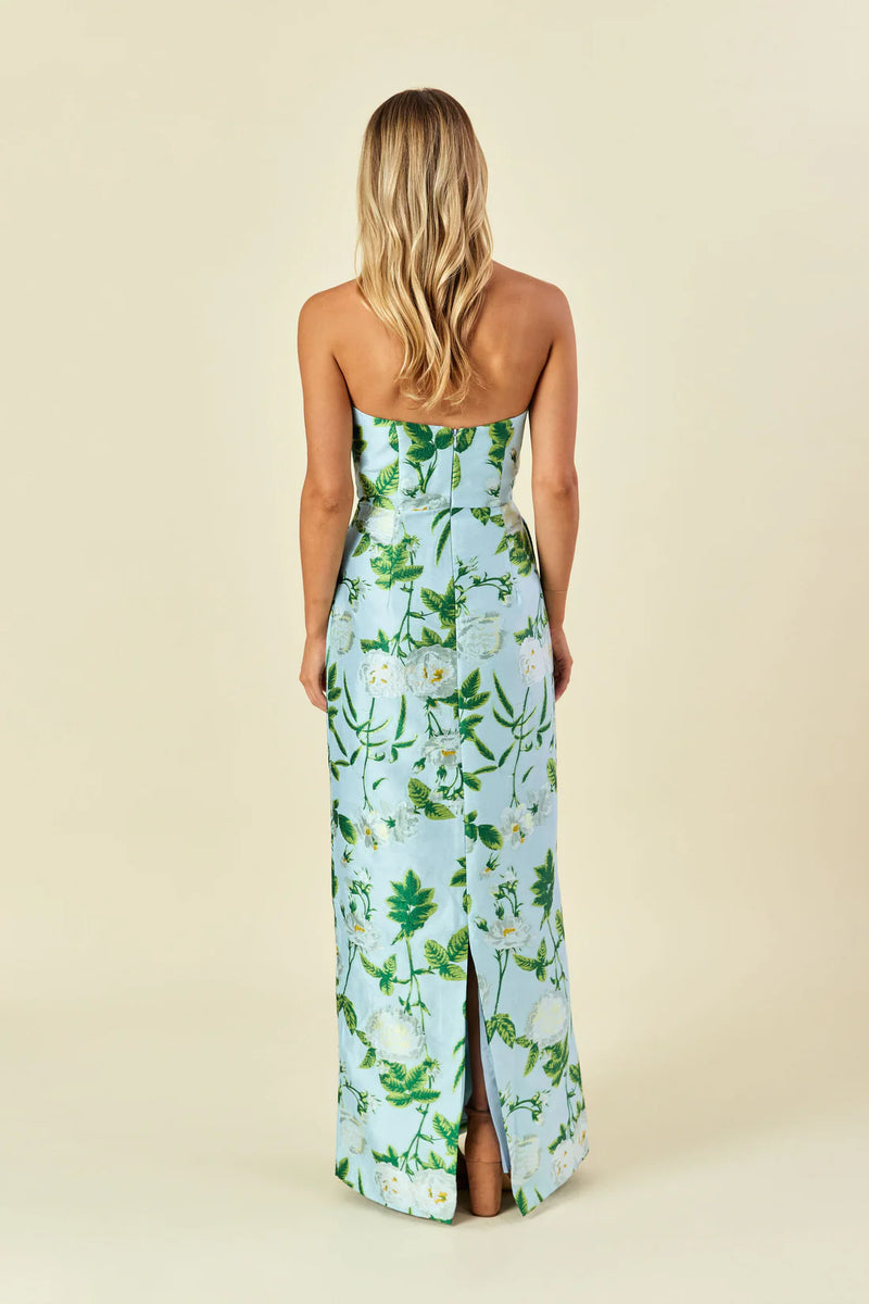 Hannah Bodice with Brunch Skirt Floor in Camellia Jacquard Hannah Bodice with Brunch Skirt Floor in Camellia Jacquard