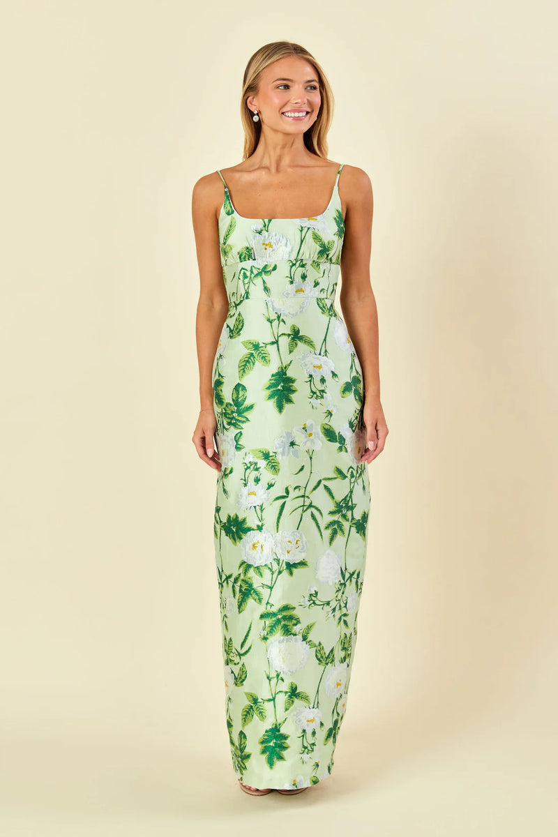 Jane Bodice with Brunch Skirt in Camellia Jacquard | Bella Bridesmaids