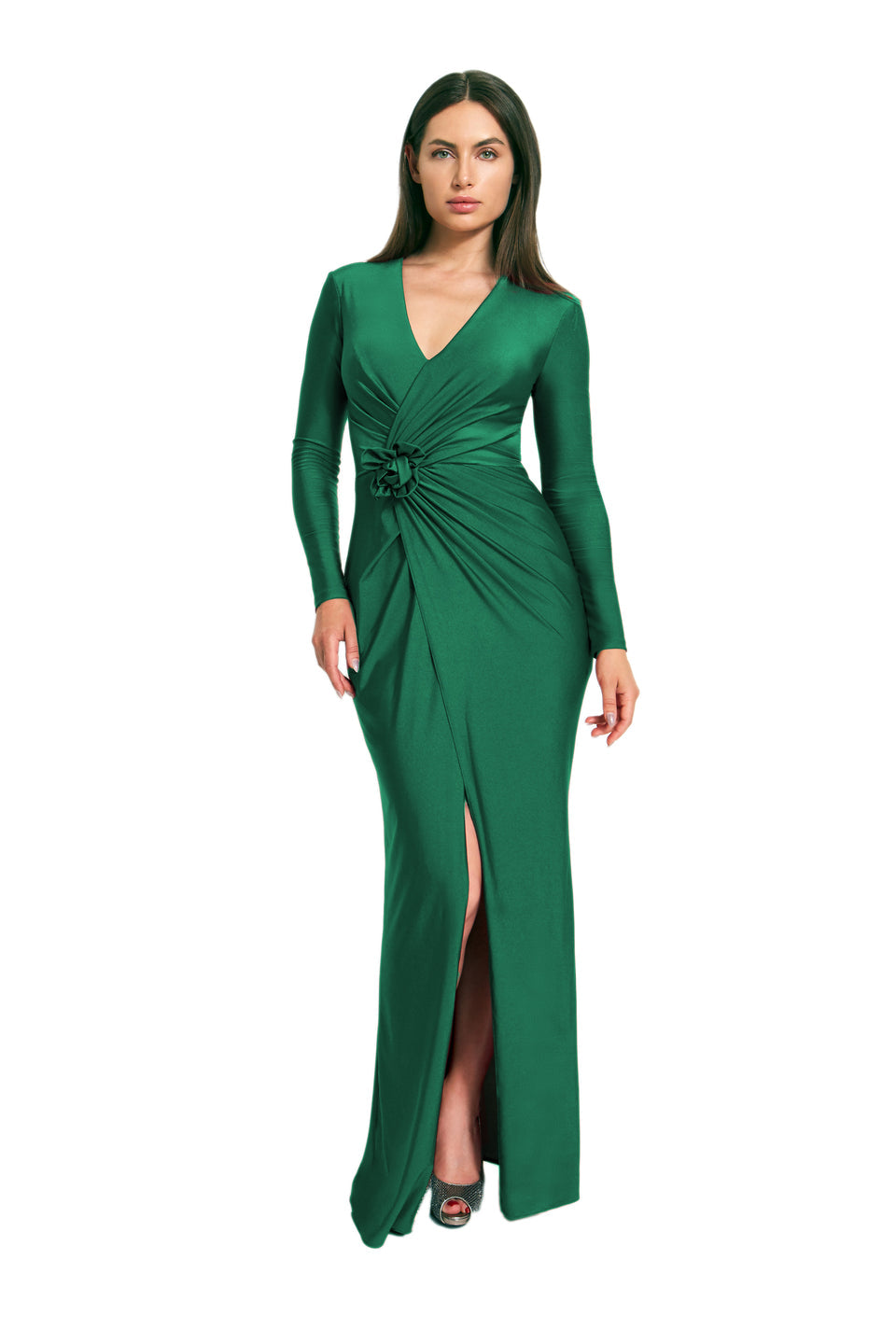 slim fit dress slacks Bari Jay Bridesmaid Dress 2508 Pine