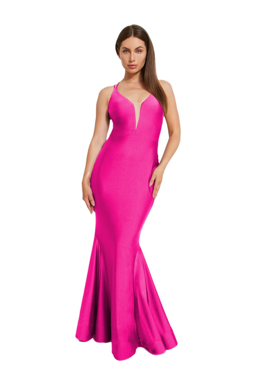blue dress for baby girl Magenta Bridesmaid Dresses in Satin and Plus Size Gowns main image 1