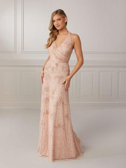 Adrianna papell blush bridesmaid dress hotsell