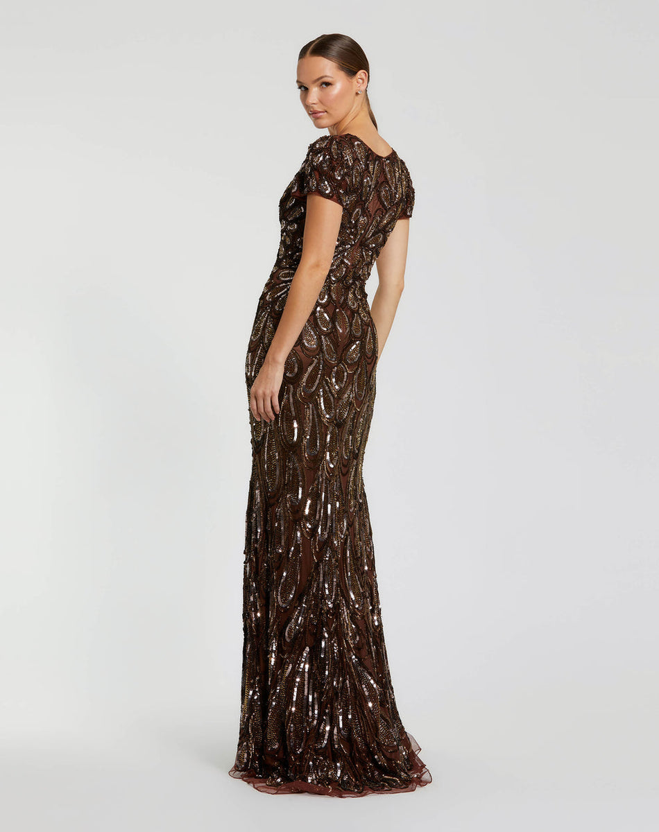 Mac Duggal Dress 5243 & Bella Bridesmaids