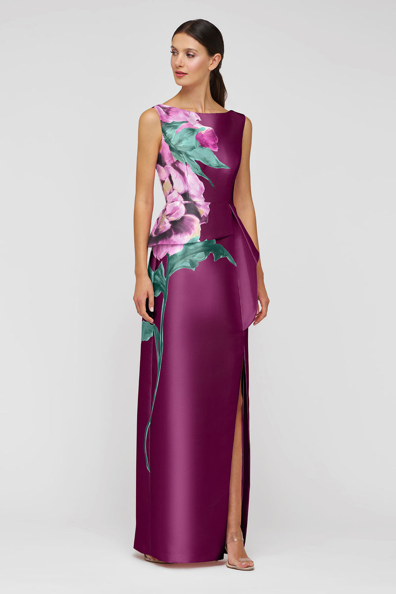 kay unger purple dress Carissa One Shoulder Gown  Kay Unger