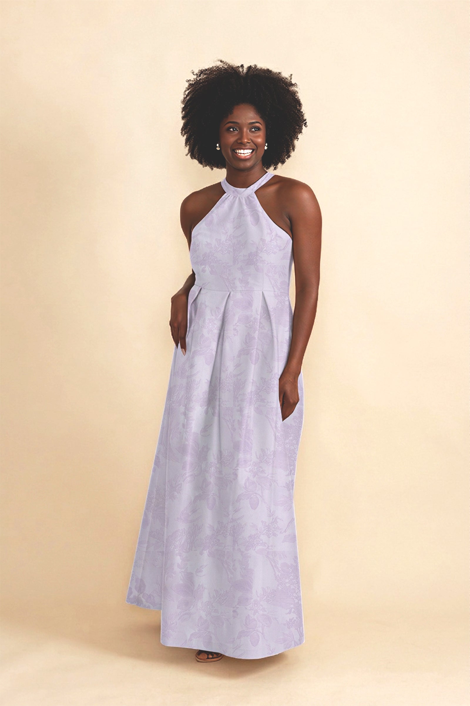 Abby Bodice with Dahlia Skirt in Garden Flora Frosted Lilac