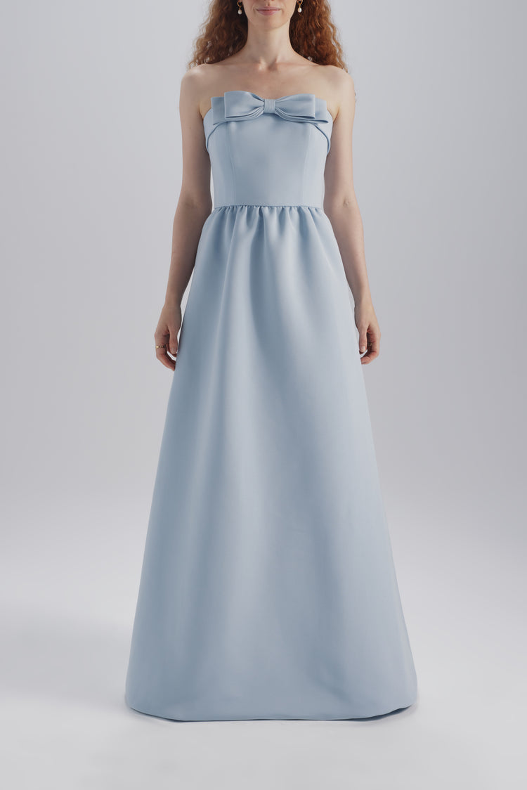 blue dress for baby girl Amsale Bridesmaid Dress Kenley GB352A Ice