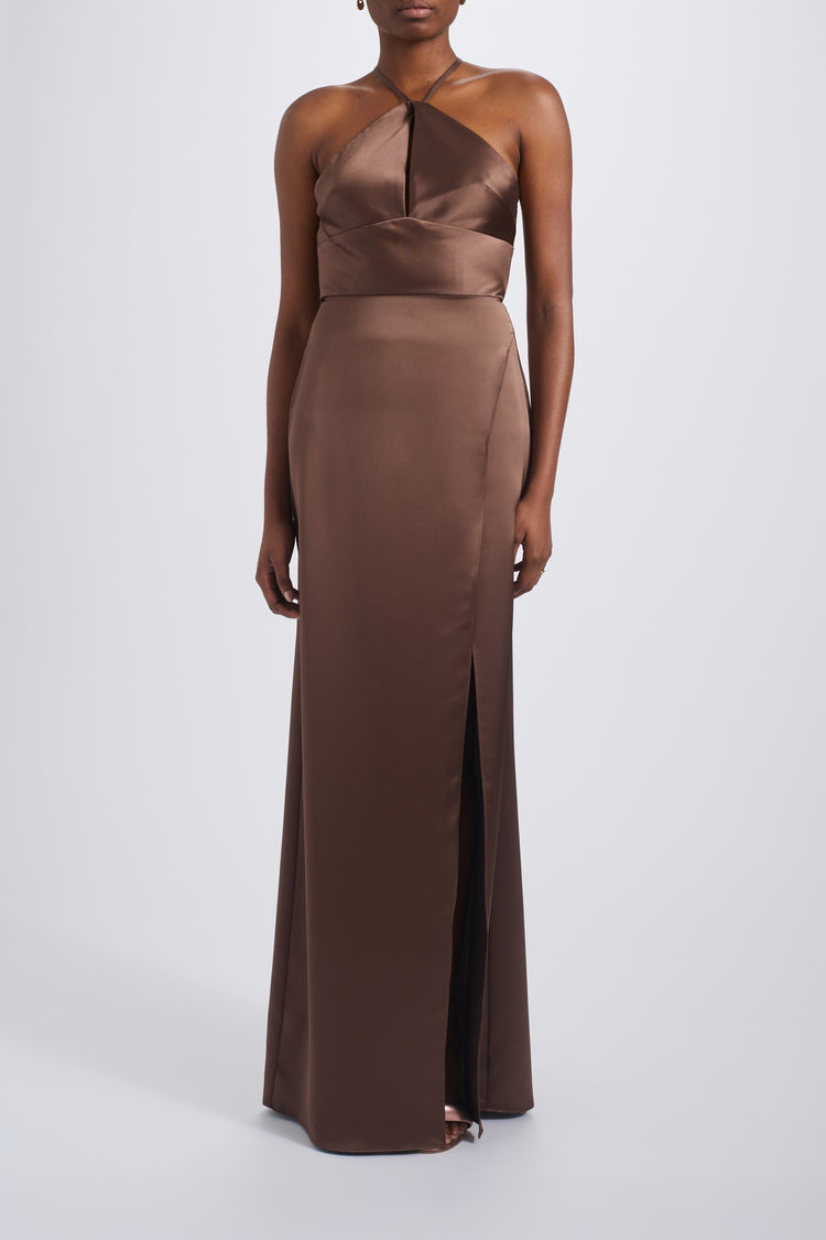 Amsale Bridesmaid Dress Zinnia GB308S Mocha Amsale Bridesmaid Dress Zinnia GB308S Mocha
