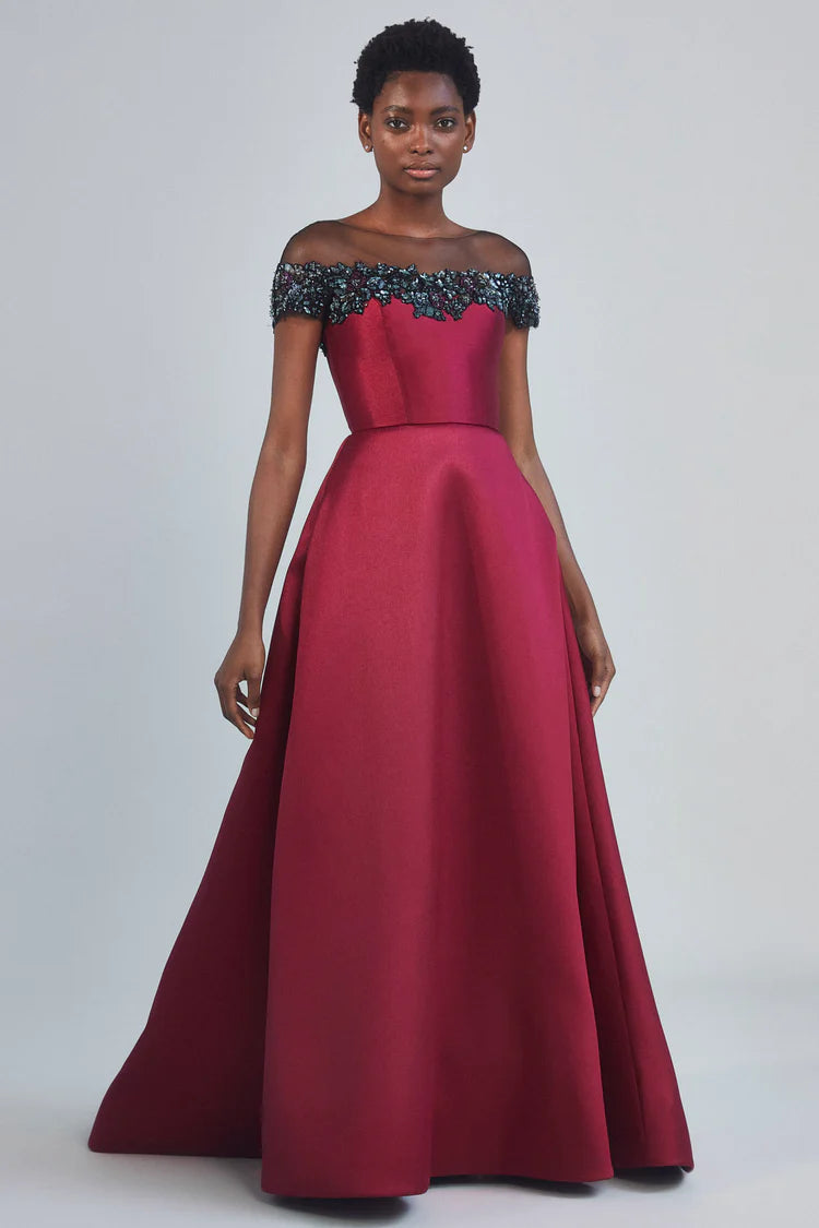 Berry evening shop dress