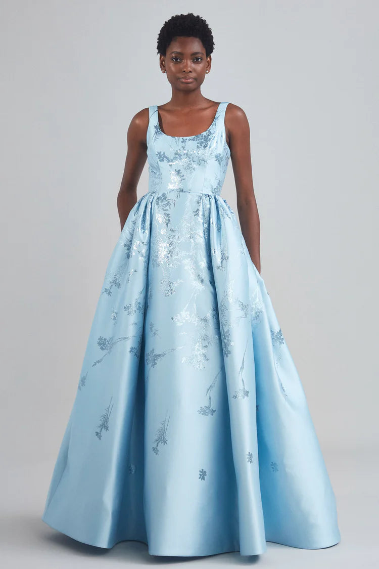 Ice blue wedding gown deals