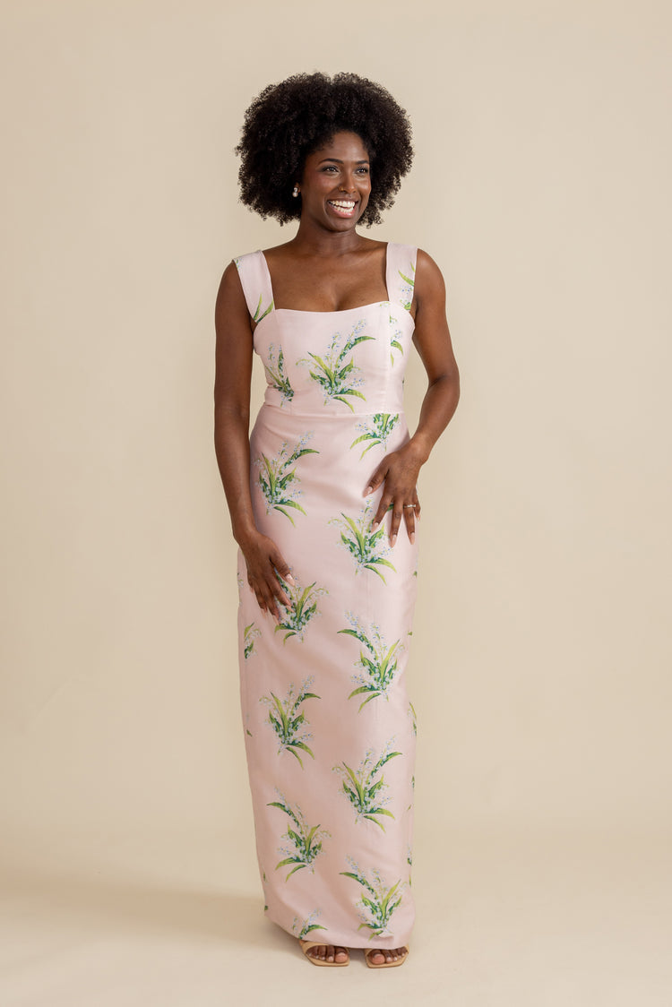 dusty sage midi dress Off-the-Shoulder Sheath Ruffled Midi Bridesmaid Dress in Dusty Sage