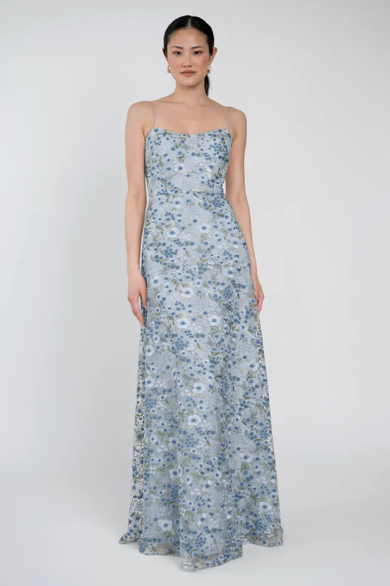 jenny yoo embroidered dress Jenny Yoo Bridesmaid Dress Mercy in Ophelia Embroidered Tulle Ophelia Blush Multi main image 1