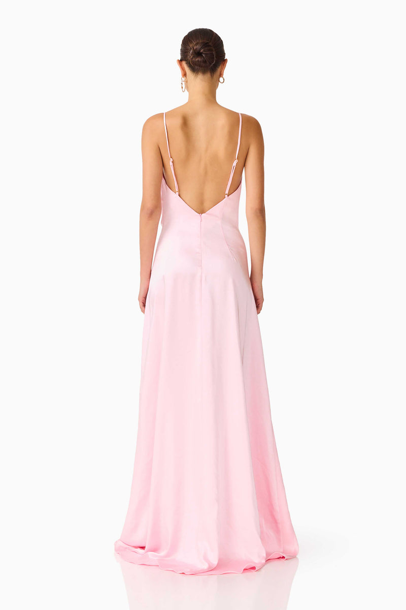 Clementine Cowl Neck Maxi Dress in Pale Pink Clementine Cowl Neck Maxi Dress in Pale Pink