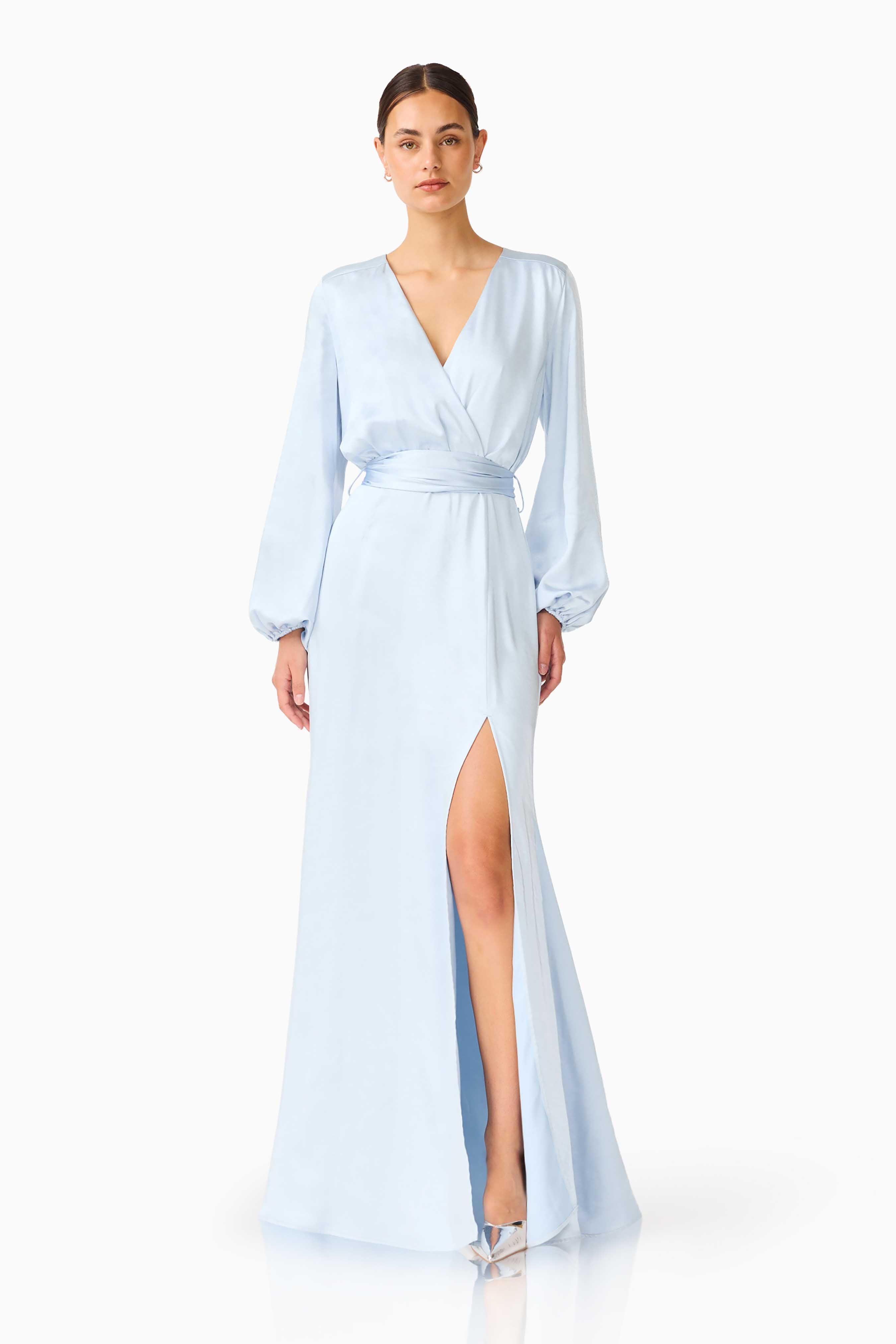 chinese dress ladies Kai Maxi Dress in Pale Blue