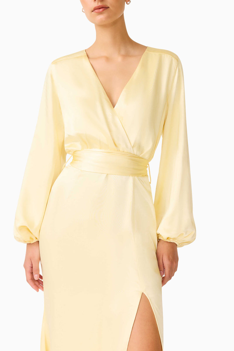 chinese dress ladies Kai Maxi Dress in Butter Yellow