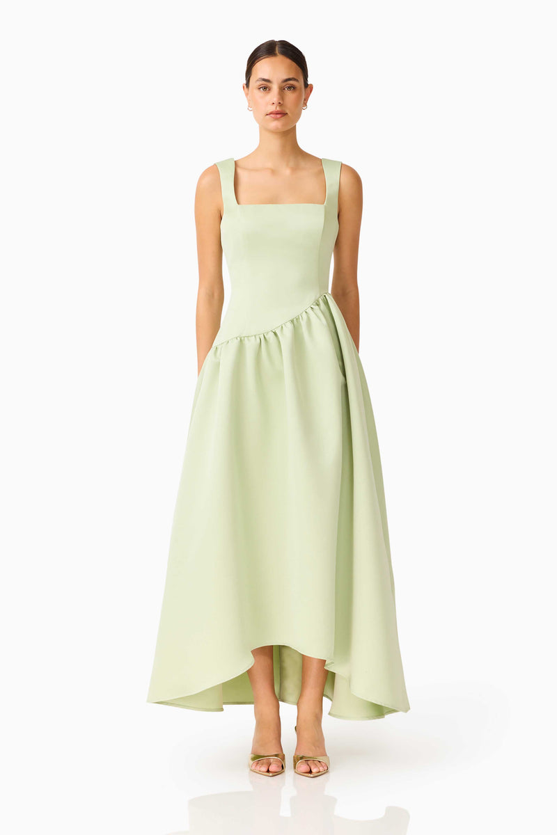 Ruelle A-Line Maxi Dress in Sage Green | Bella Bridesmaids Ruelle A-Line Maxi Dress in Sage Green | Bella Bridesmaids