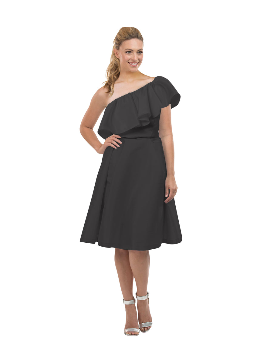 Ella Bodice with Archer Skirt Midi in Shantung & Bella Bridesmaids