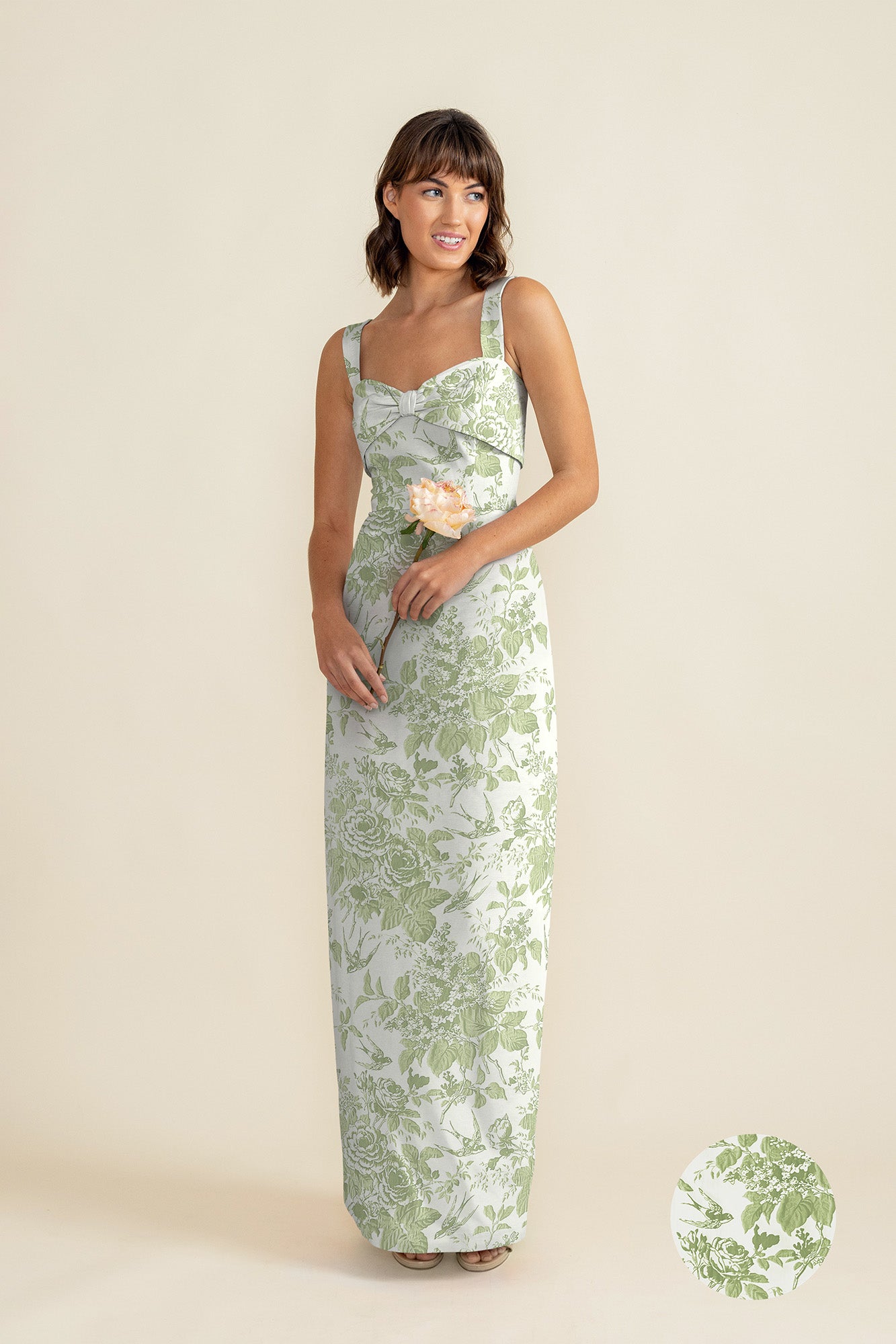 Grace Bodice with Straight Skirt in Garden Flora
