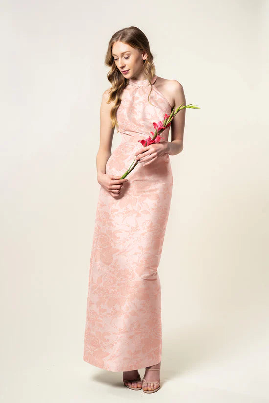Abby Bodice with Straight Skirt in Garden Flora Primrose Pink Abby Bodice with Straight Skirt in Garden Flora Primrose Pink
