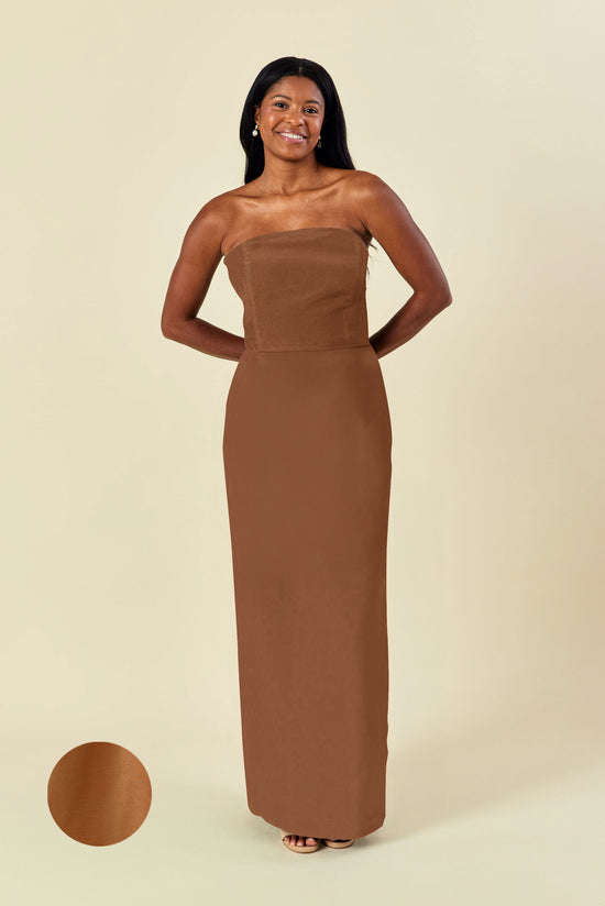 Hannah Bodice With Straight Skirt in Shantung
