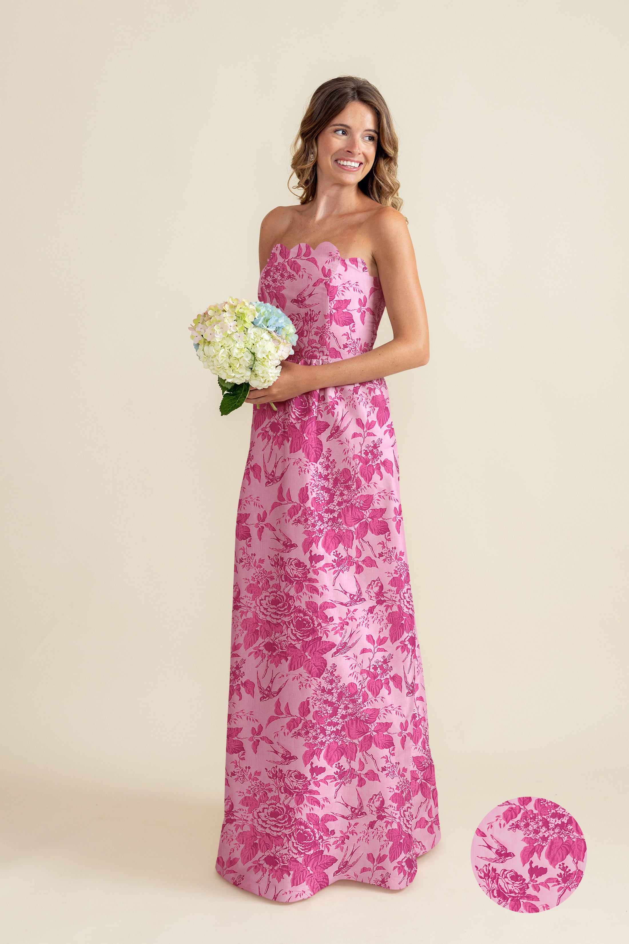 flora bridesmaid dresses Blue Rococo Floral Bridesmaid Dress Chiffon Size XL
