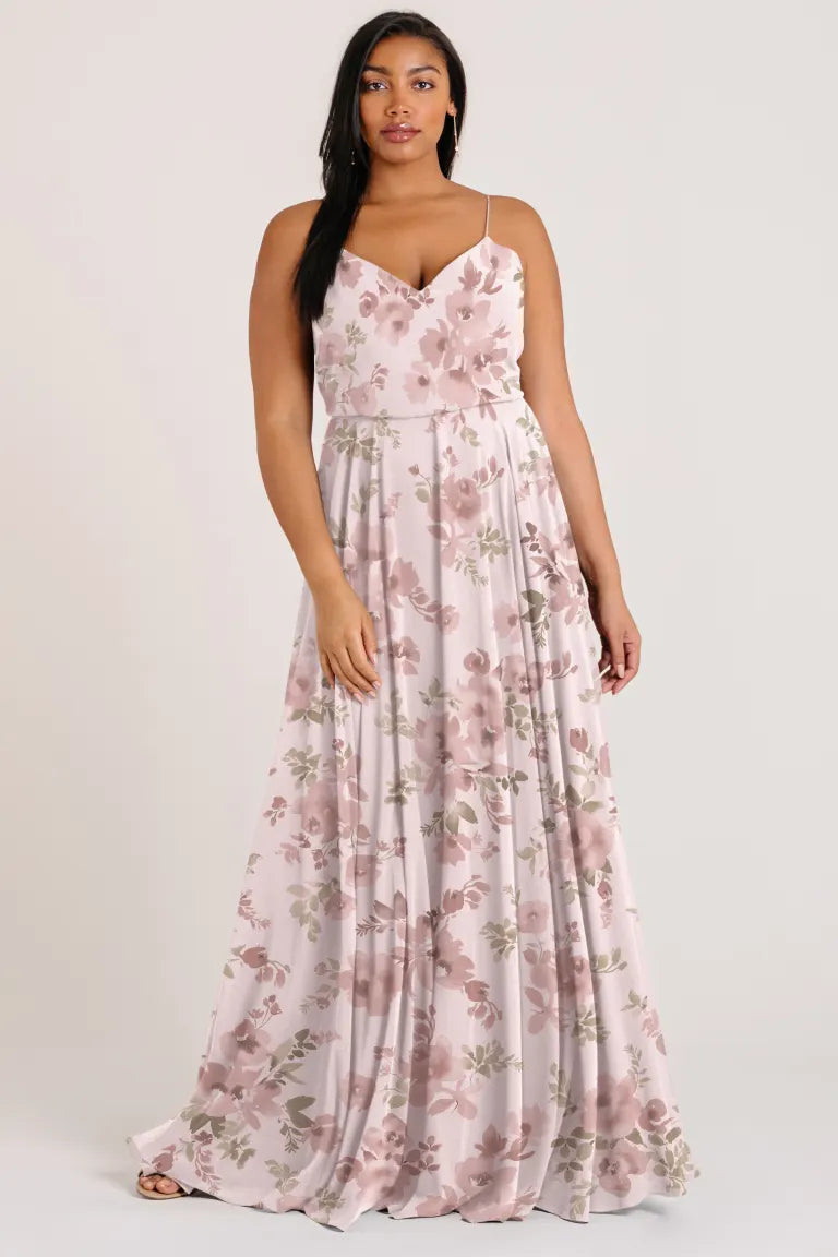 Ines Recycled Maxi Bridesmaids Dress - Matte True Blush – Pretty