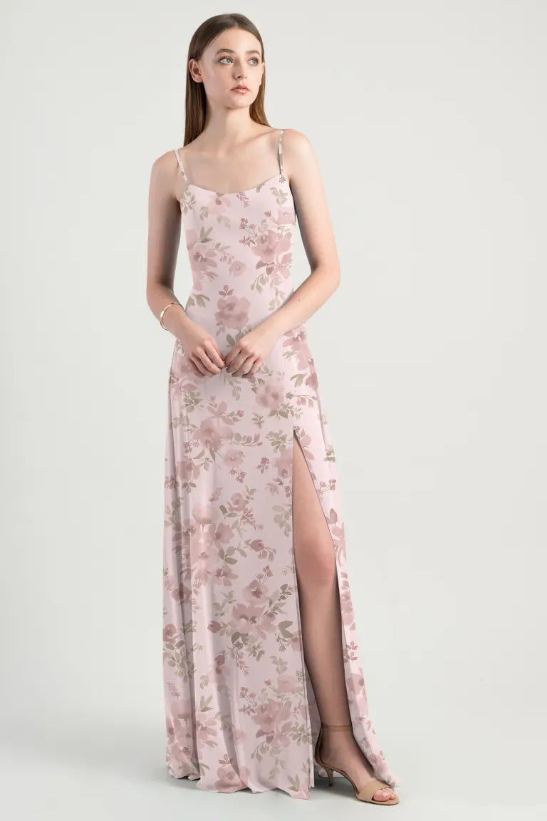 Jenny Yoo Long Bridesmaid Dress Kiara Print Bella Bridesmaids