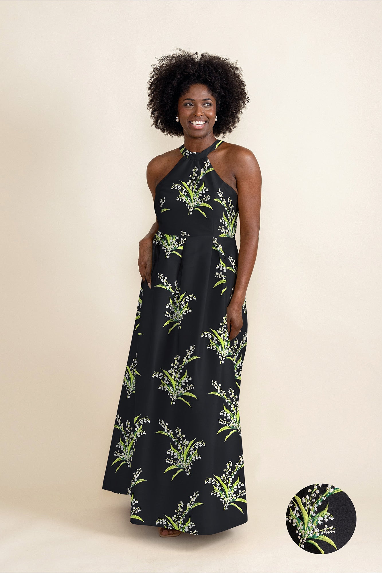 Abby Bodice with Dahlia Skirt in Lily of the Valley Jacquard