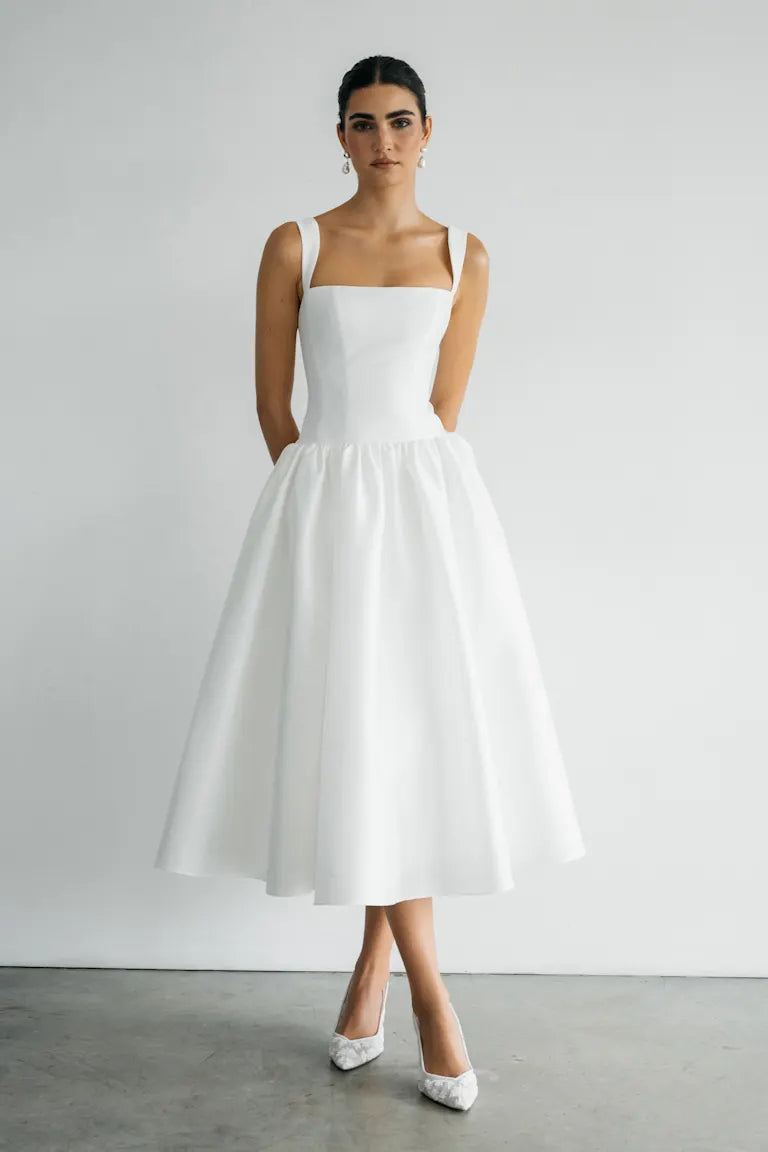 ivory dress bridesmaids Jenny Yoo Little White Dress Lucille