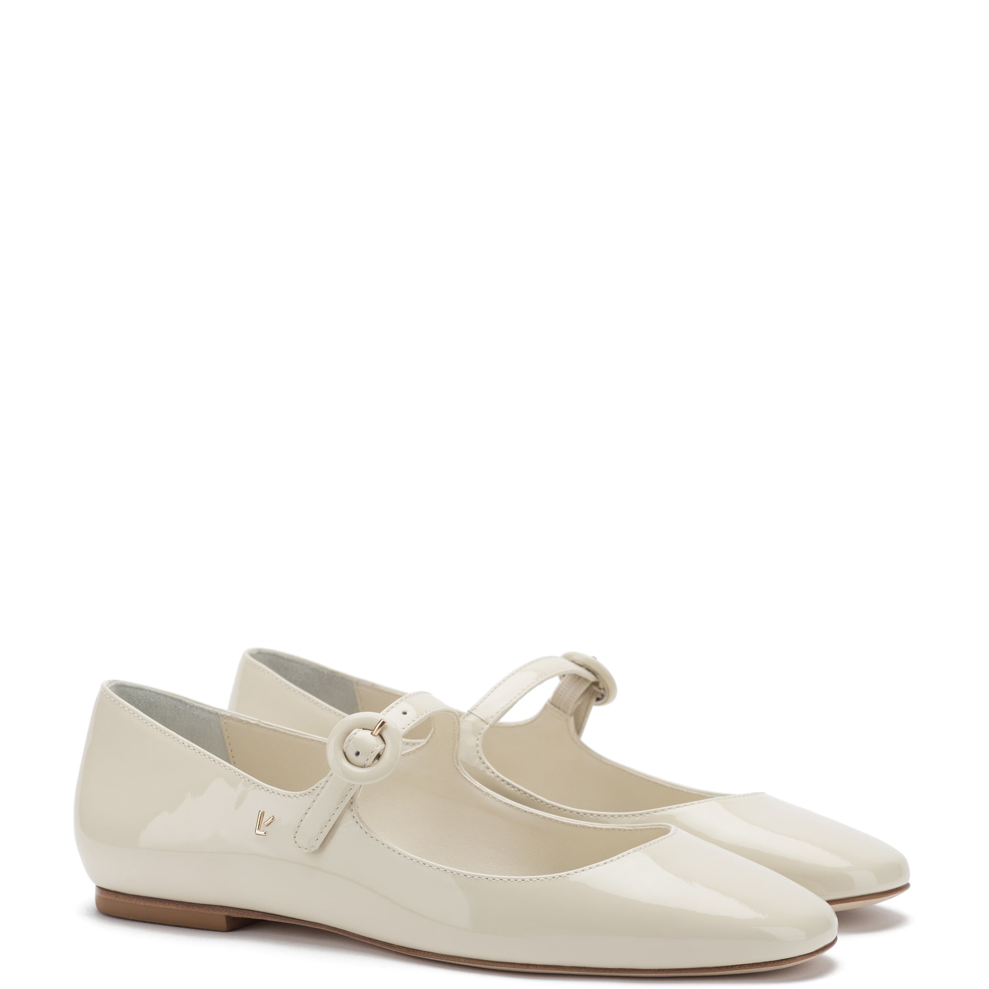 Blair Ballet Flat In Ivory Patent Leather | Bella Bridesmaids