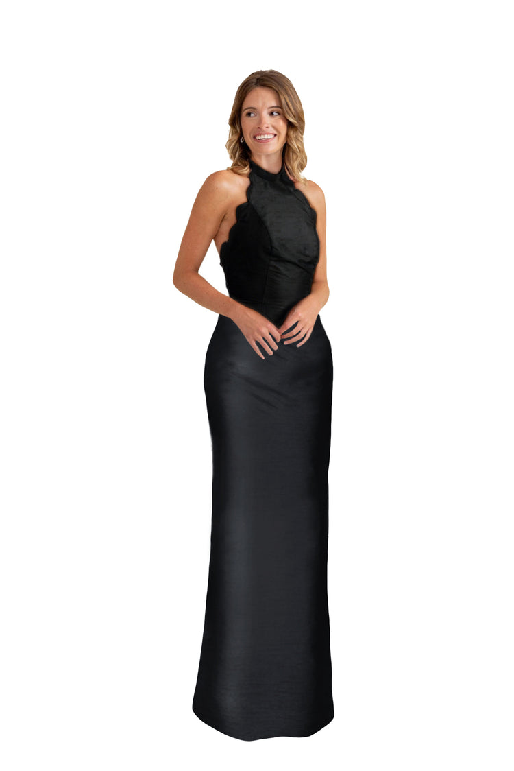 Margot Bodice with Straight Skirt in Lily of the Valley Jacquard