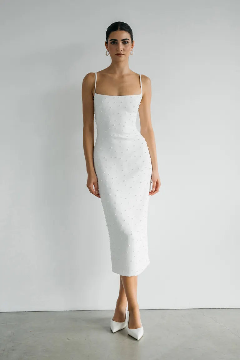 Jenny Yoo Little White Dress Oksana | Bella Bridesmaids