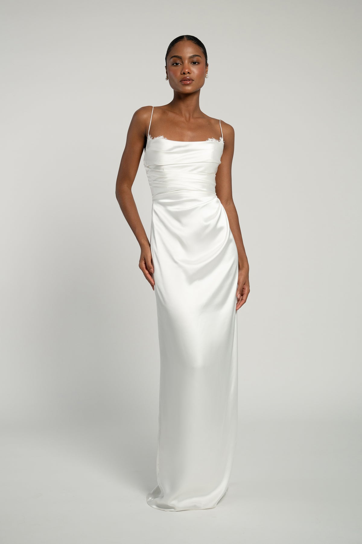orchid dress Jenny Yoo Floor Length White Burnt-Orange Women's size:Custom True to size How to wear a