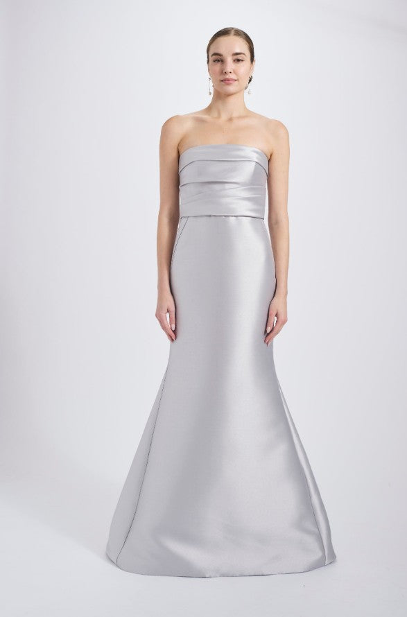 Amsale Evening Dress P812M Platinum