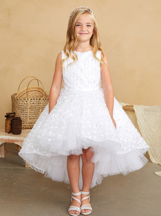 Tip Top Kids 5837 Flower Girl Dress White