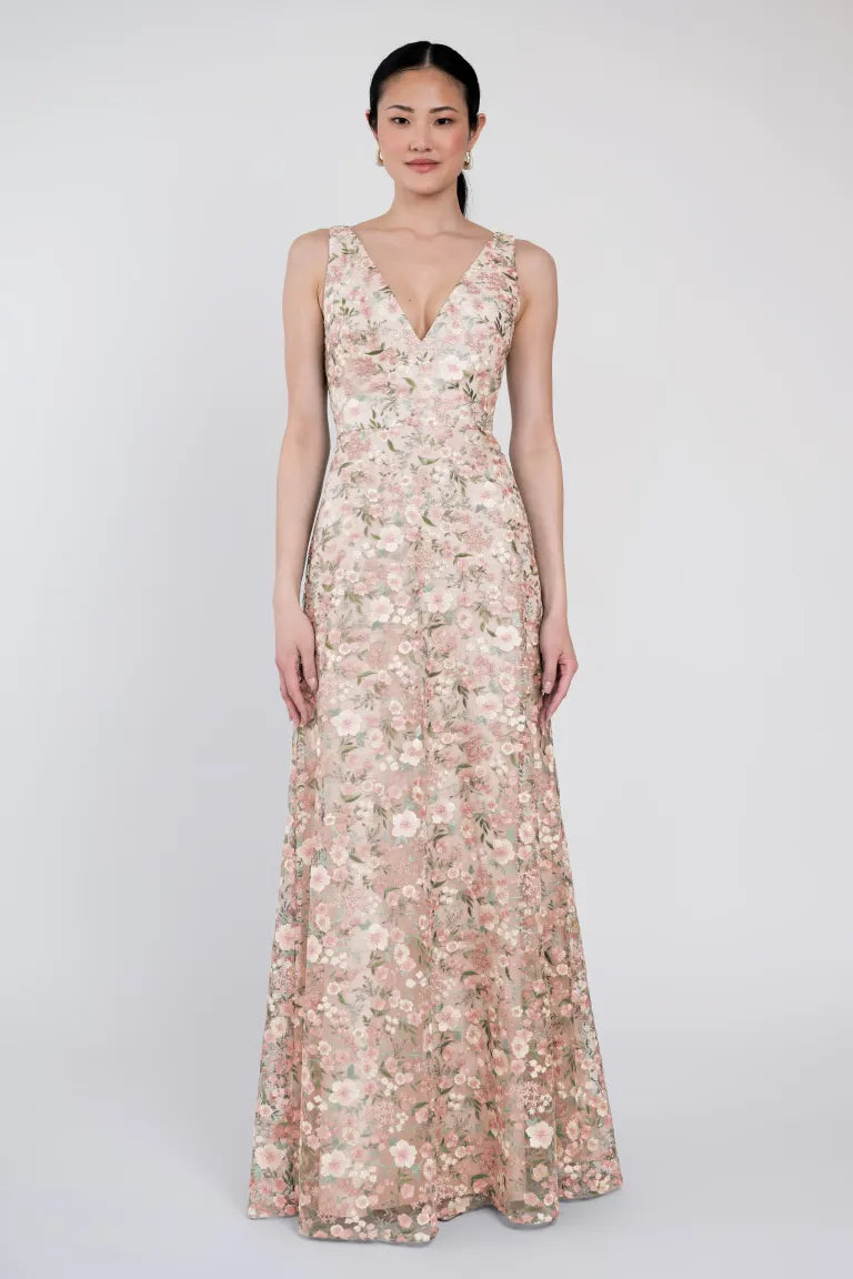 Jenny Yoo Bridesmaid Dress Tatum in Ophelia Embroidered Tulle Ophelia Buttercup Multi