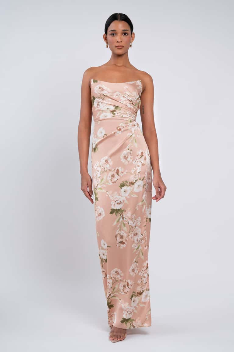 Jenny Yoo Bridesmaid Dress Victoria Print Chai Multi