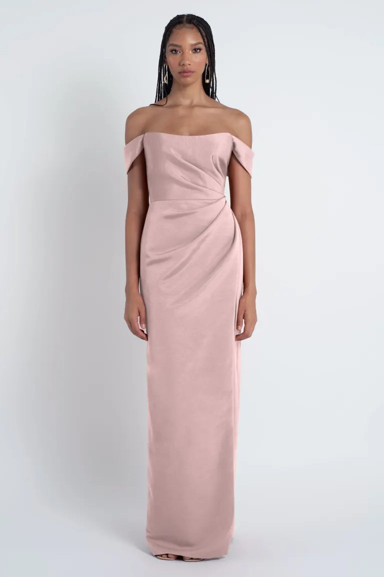 Jenny Yoo Pink Silk hotsell Fit & Flare Dress 8