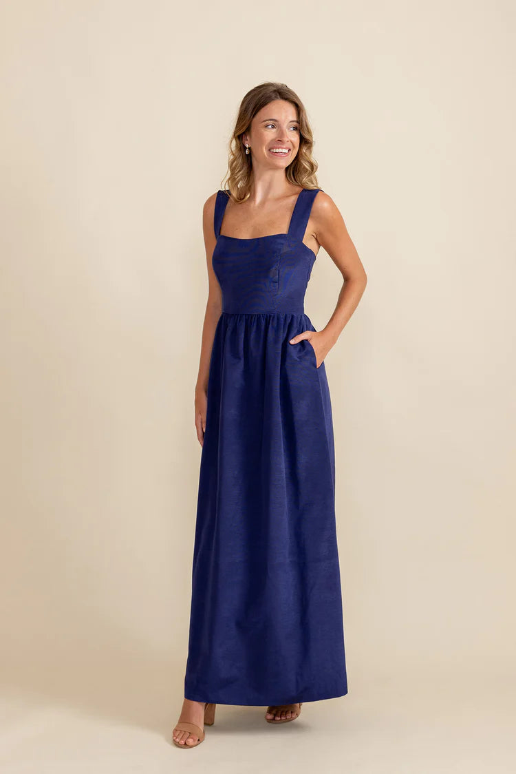 blue dress for baby girl Hayes Bodice with Gathered Skirt in Shantung main image 0