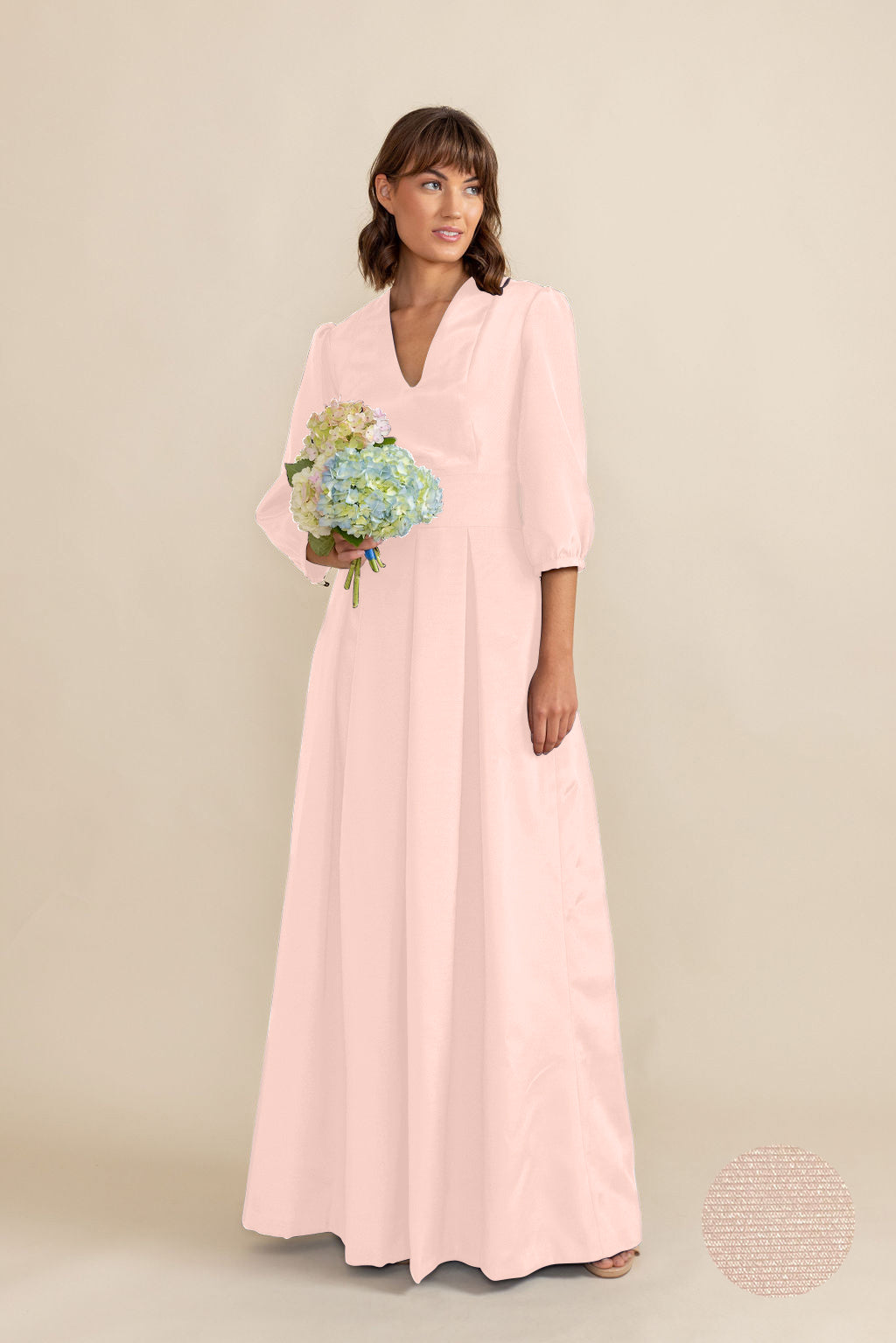 Lola Bodice with Dahlia Skirt in Drapey Bengaline | Bella Bridesmaids