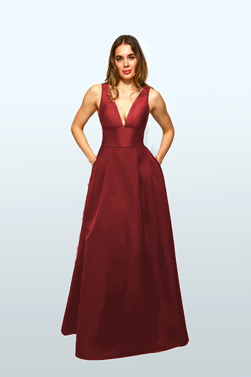 Bari Jay Bridesmaid Dress 2458 Burgundy