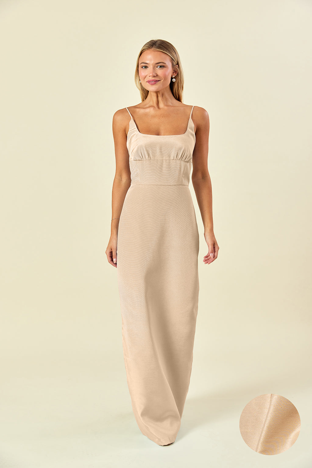 shantung bridesmaid dresses Beckett Bodice with Gathered Skirt in Shantung Lilac main image 0