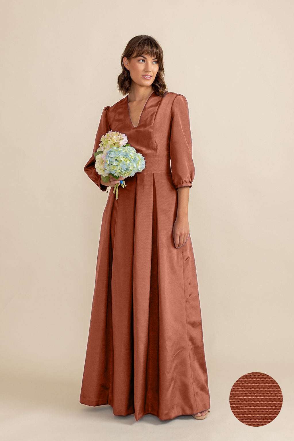 Lola Bodice with Dahlia Skirt in Drapey Bengaline | Bella Bridesmaids