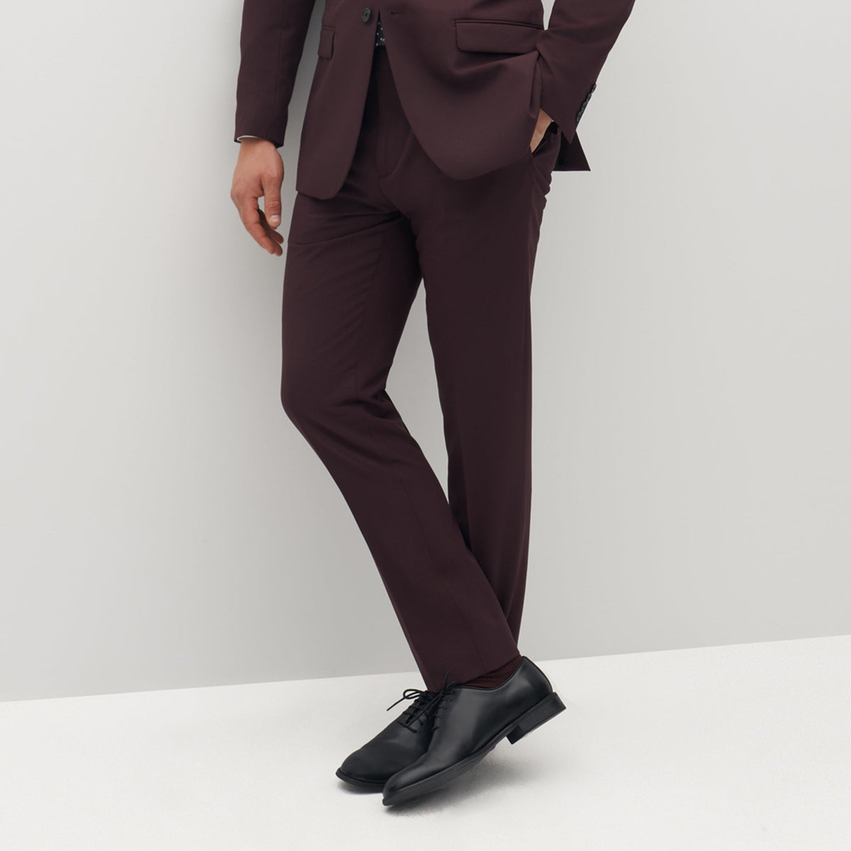 Men s Burgundy Suit Pants Bella Bridesmaids