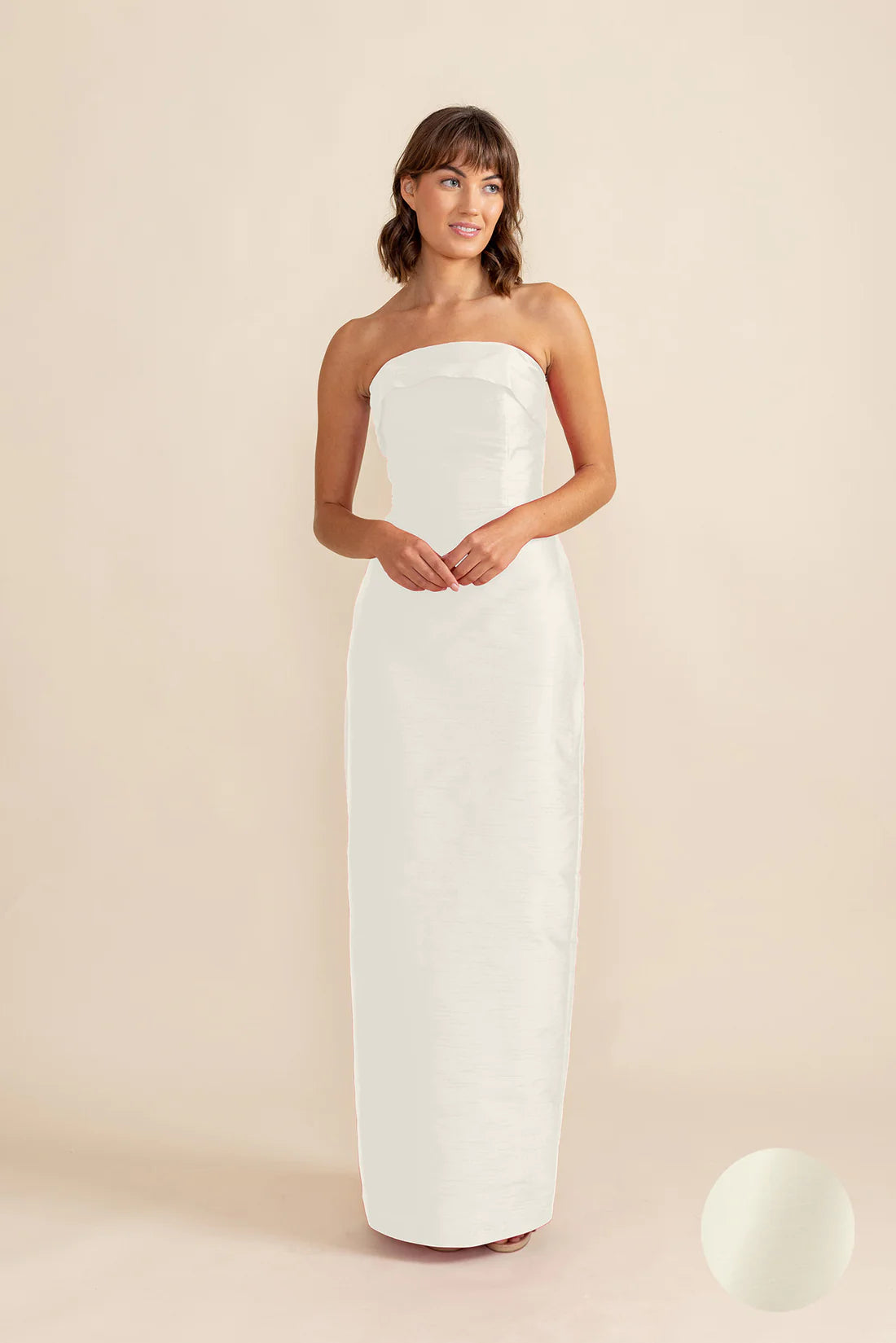 Eva Bodice with Straight Skirt in Shantung
