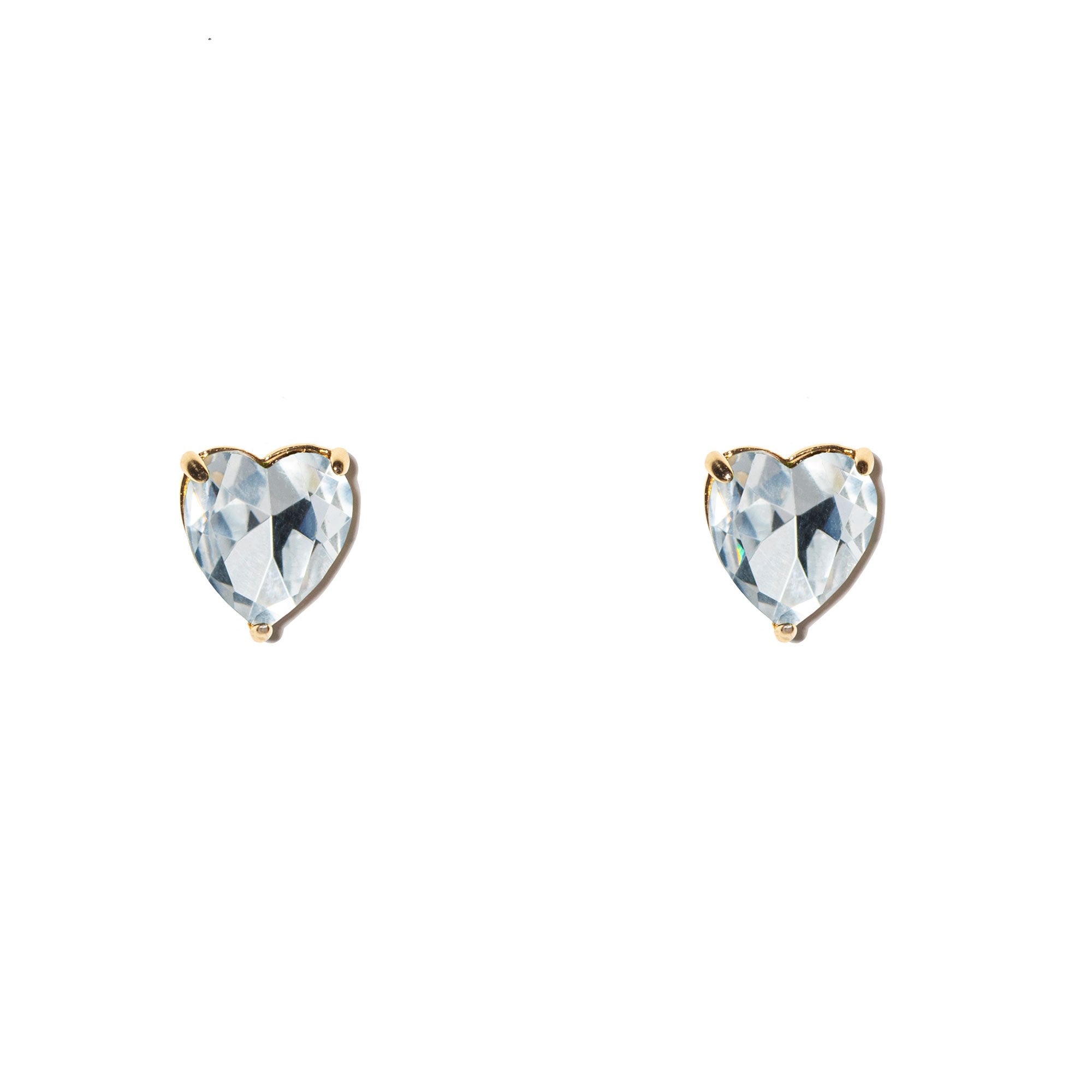 CRYSTAL ASHFORD HEART STUD EARRINGS | Bella Bridesmaids display picture 1